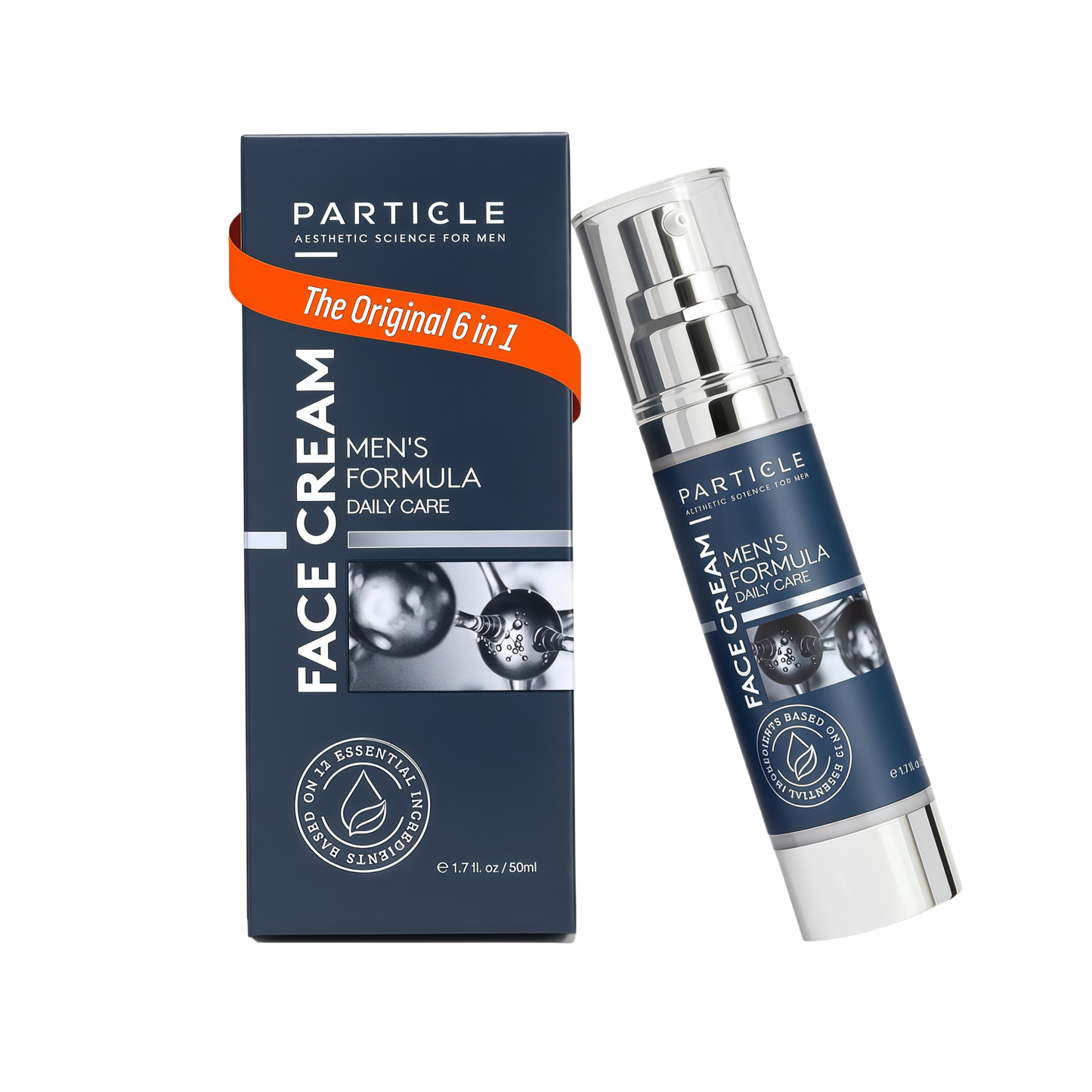 Particle 6-in-1 Face Cream for Men, Men’s Daily Hydrating Moisturizer with Vitamin C, Jojoba Oil, Vitamin E & Hyaluronic Acid, Skin Care Routine, Healthy Skin Support, Pack of 1, 1.7 FL OZ